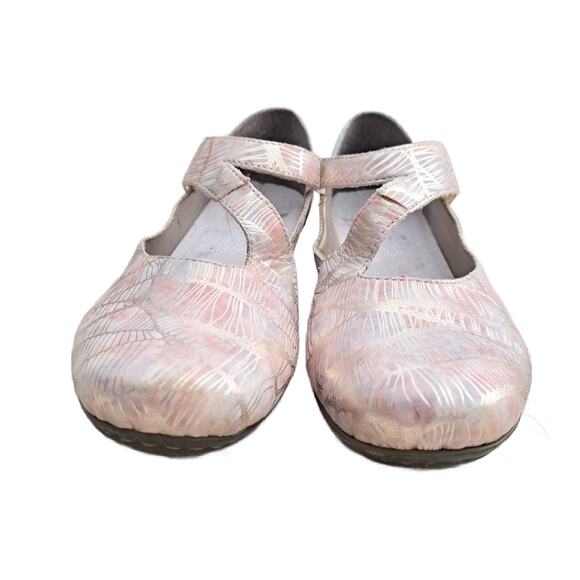 REIKER Rose / Silver Mary Jane Strap Low Heel Comfort Pump Court Shoe Size 37 - Picture 5 of 12